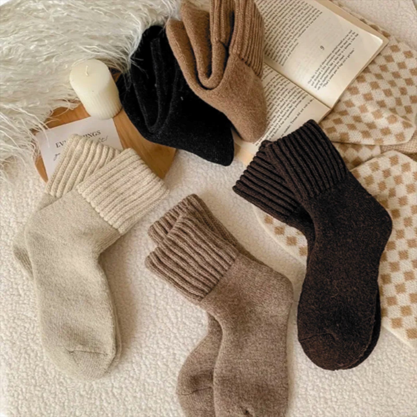 Bellune™ Cozy Wool Socks – 5-Pair Winter Set