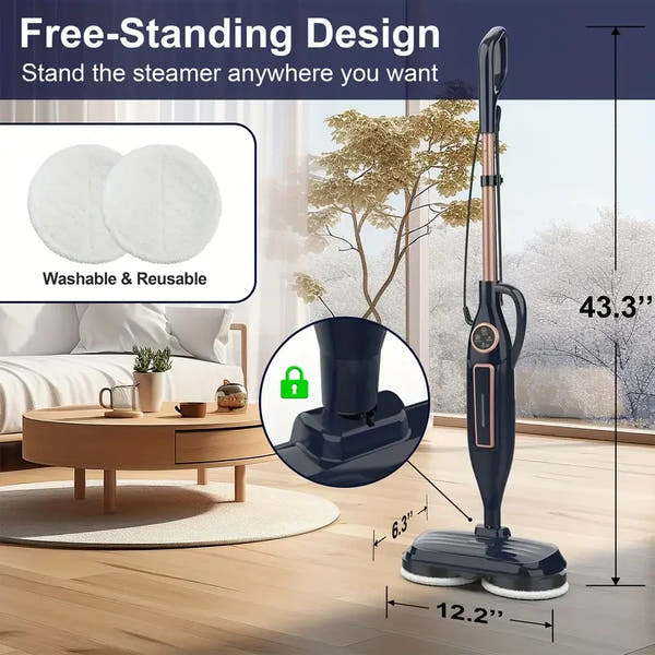 Bellune™ SpinSteam VM6 — Rotating Power Steam Mop (1300W)
