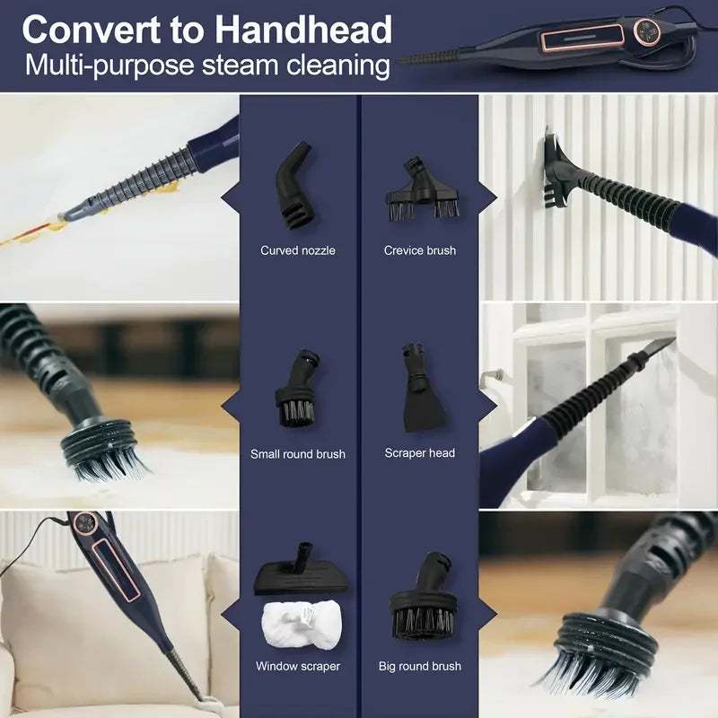 Bellune™ SpinSteam VM6 — Rotating Power Steam Mop (1300W)