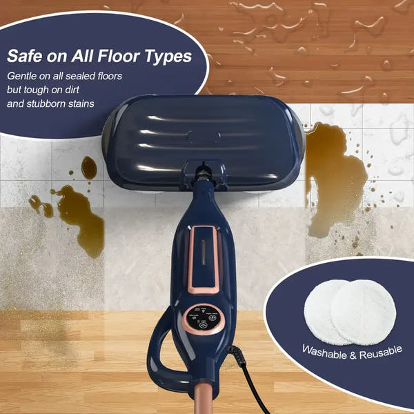 Bellune™ SpinSteam VM6 — Rotating Power Steam Mop (1300W)